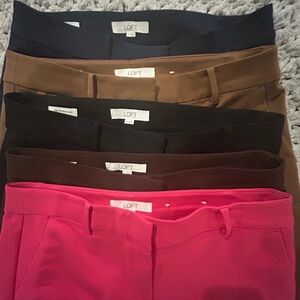 LOFT Women's Pants Collection - Fuchsia, Black, Brown, Camel
